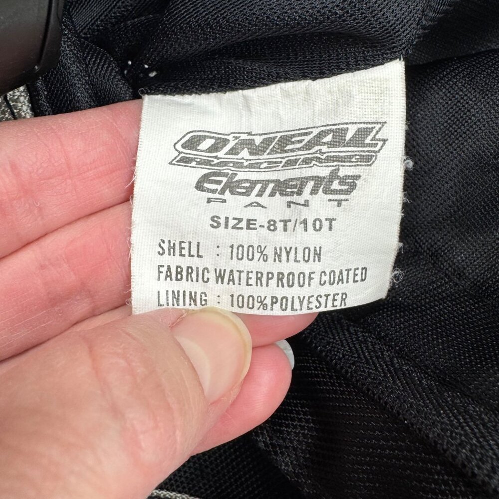 O’Neal Racing Elements Kids Kevlar Motocross Pants 8T/10T Black Gray - Picture 8 of 10